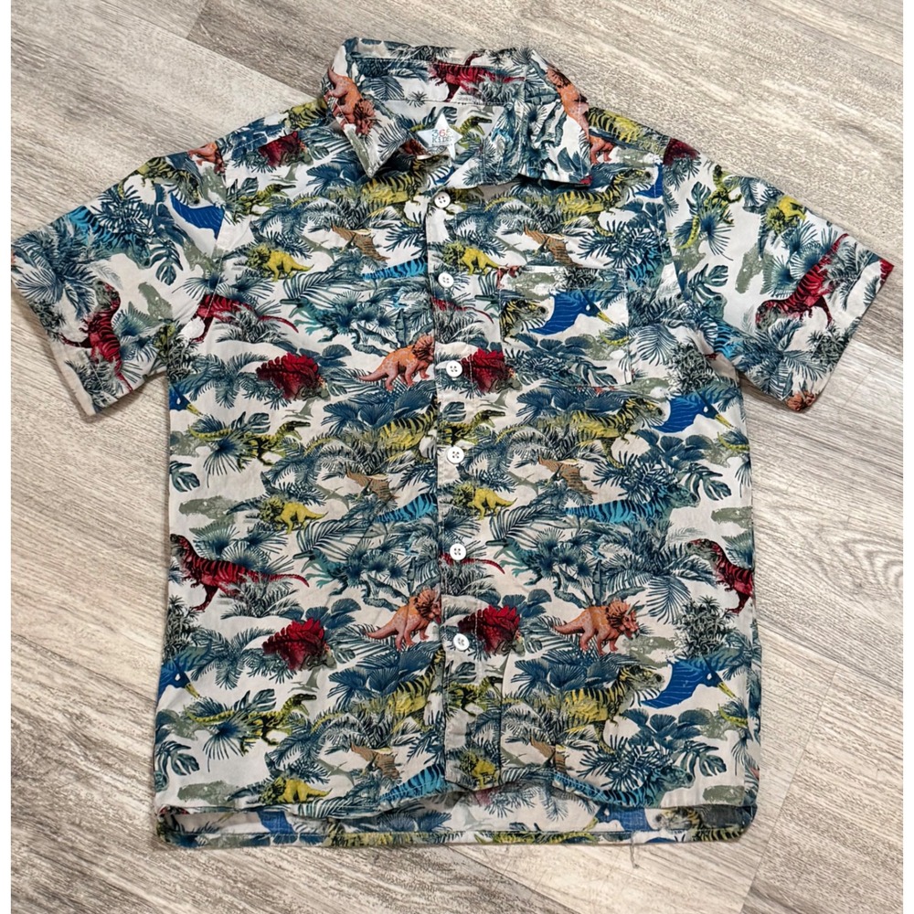 365 Kids from Granimals‎ Boys Dinosaur Button Up Shirt Size 10